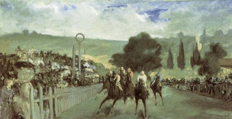 The Races at Longchamp, Edouard Manet